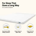 Mattress Topper King Size Softy Foam | Quick Response Foam (72x72x2 Inch) White - rear_view