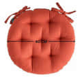 Cotton Reversible Round Chair Pad Cushion (Pack of 2) (40 X 40 X 8 Cm) - front_view