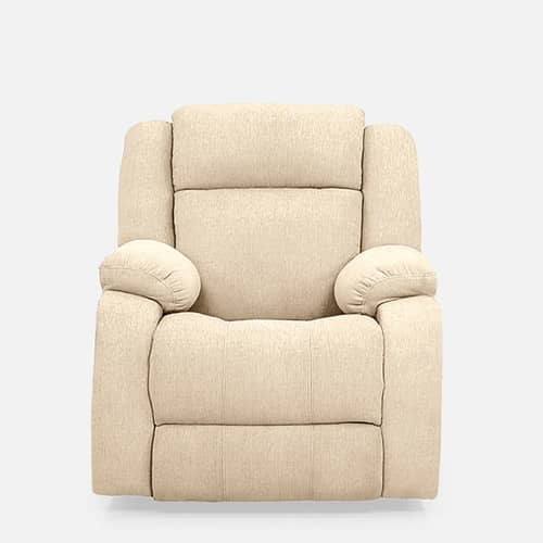 Orleans Beige Fabric Manual Recliner