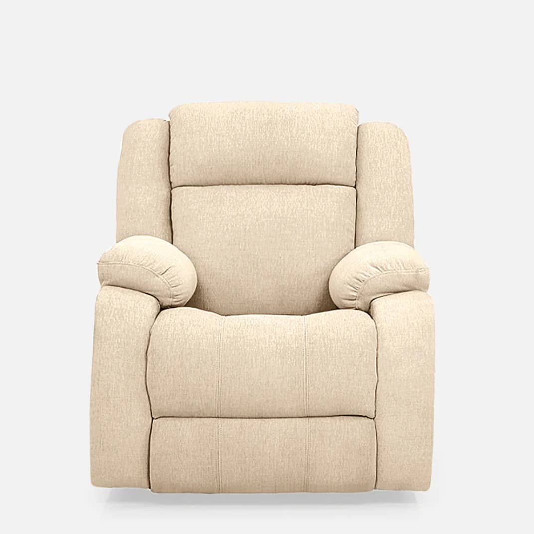 Orleans Beige Fabric Manual Recliner