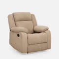 Orleans Brown Fabric Manual Recliner - rear_view