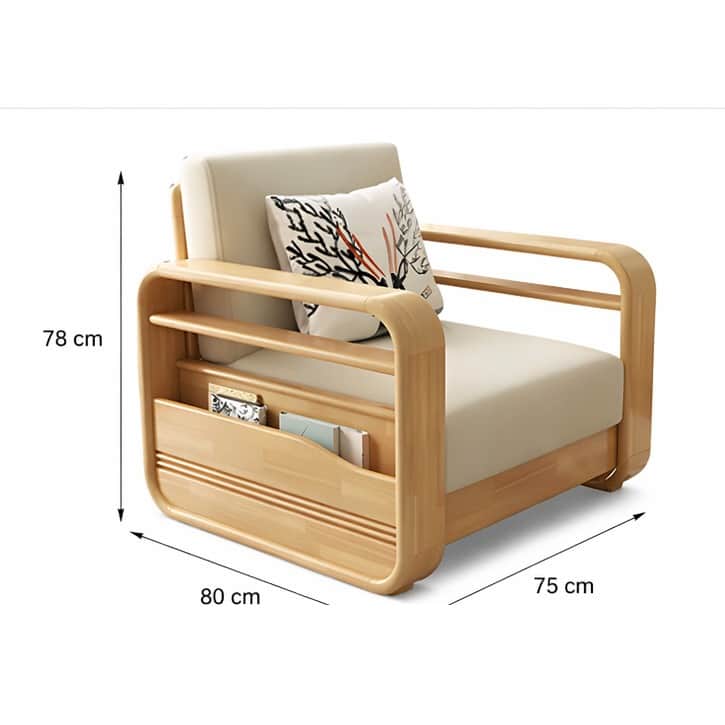 Scandinavian Single Seater Sofa - front_view