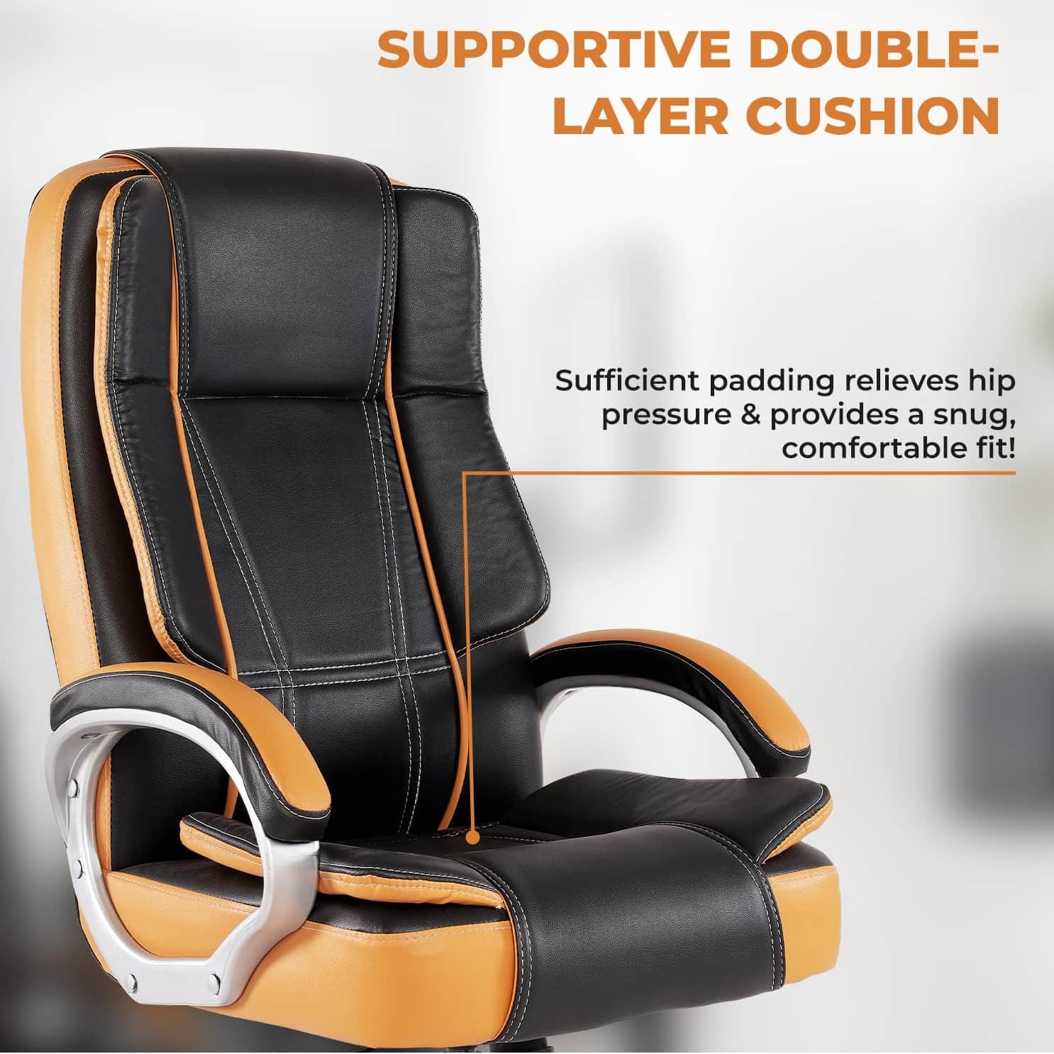 Leatherette Executive Office Chair - top_view