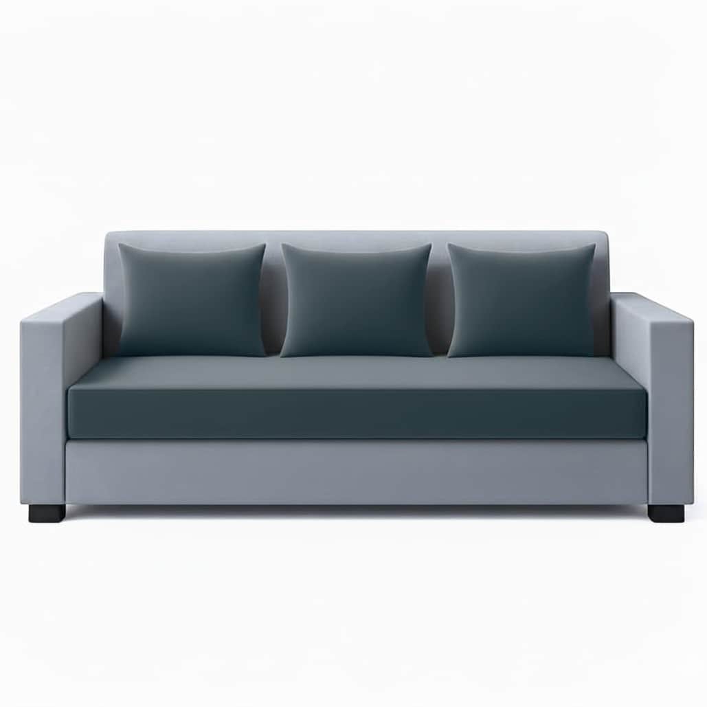 Affordable 5 Seater Velvet Sofa Set - top_view