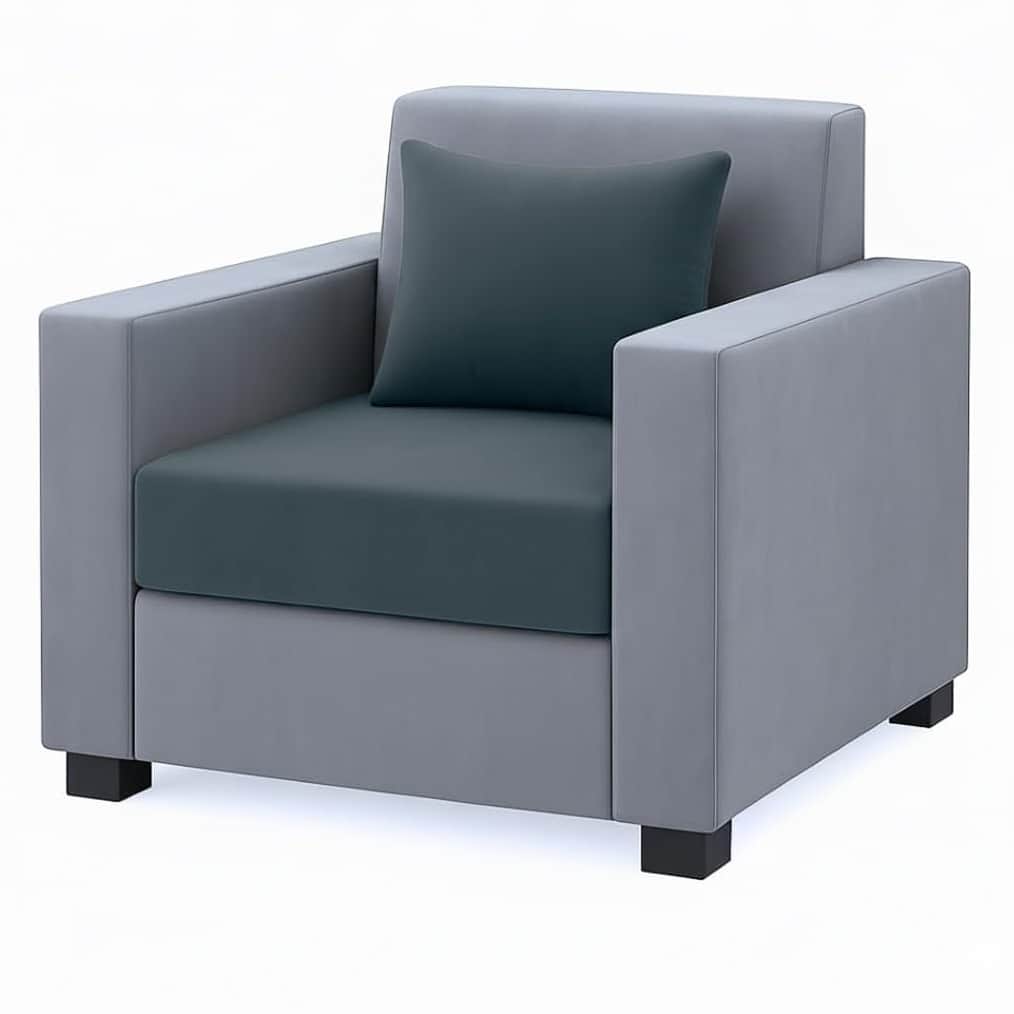 Affordable 5 Seater Velvet Sofa Set - rear_view